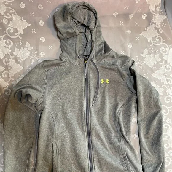 WOMEN'S Under Armour 1222625 Gray Long Sleeve Hoodie! Size Small - Picture 1 of 7